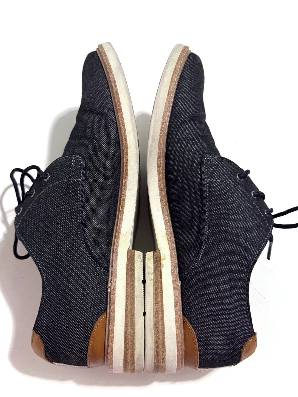 Florsheim Highland Canvas Plain Toe Oxford in Black Canvas/White Sole Size 8.5